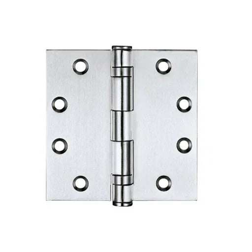 Grade 2 stainless steel mortise hinge, fire rated, 4.5x4.5 inches, 2 ball bearings, UL certified, heavy-duty door hinge