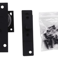 Heavy duty commercial industrial roller bearing pivot in black-enamel galvanized steel with screws included and 360-degree movement