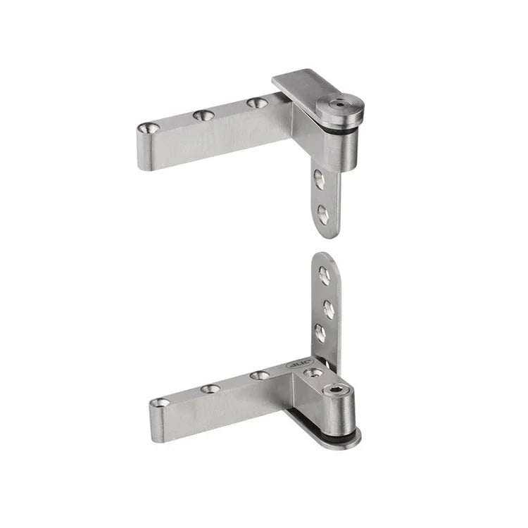 Stainless steel one-way door pivot and hinge for secret doors with 360° rotation and adjustable height, max 88 lbs load capacity