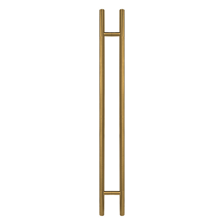 50" KNURLED LADDER PULL HANDLE - BACK-TO-BACK - SATIN BRASS MARINE FINISH - 304 STAINLESS STEEL - MOD. L22