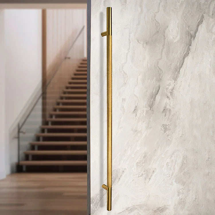50" KNURLED LADDER PULL HANDLE - BACK-TO-BACK - SATIN BRASS FINISH - 304 STAINLESS STEEL - MOD. L22