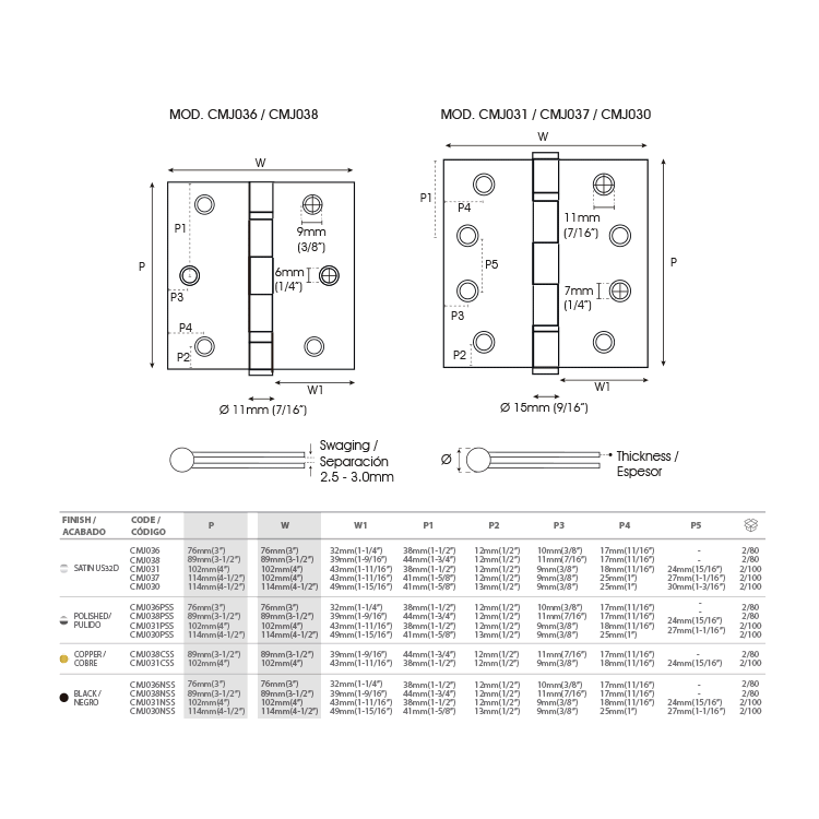 FULL MORTISE BALL BEARING 