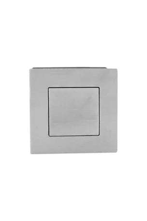 304 stainless steel pocket door handle with spring-loaded cover and satin polished finish