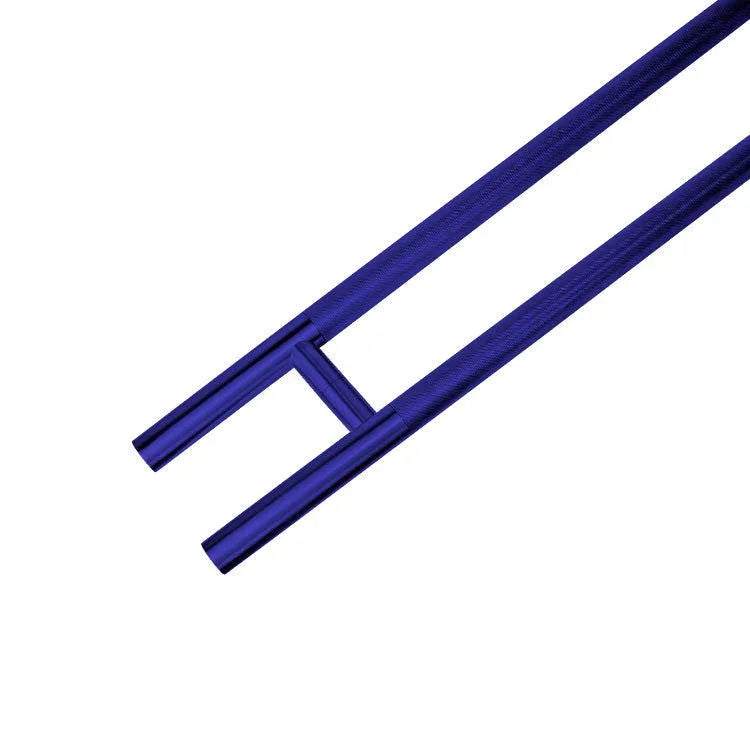 50-inch blue finish knurled ladder pull handle made of 304 stainless steel with back-to-back design