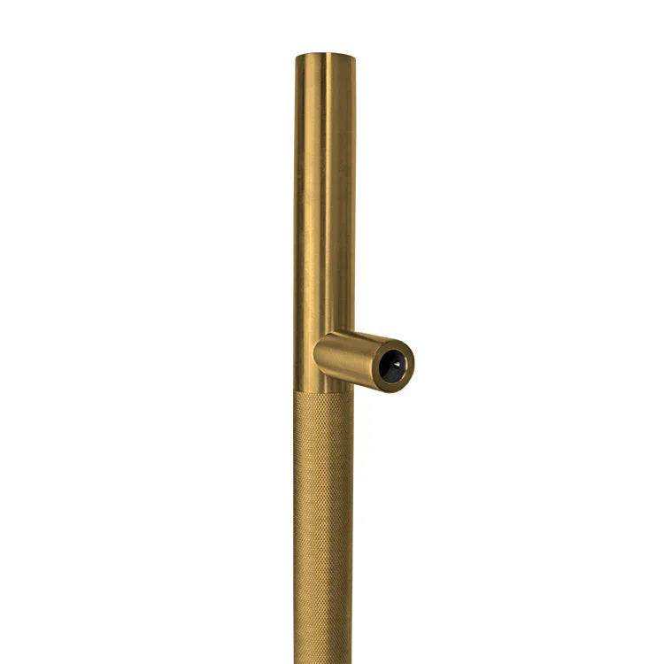 50-inch knurled satin brass ladder pull handle made of 304 stainless steel with modern textured finish