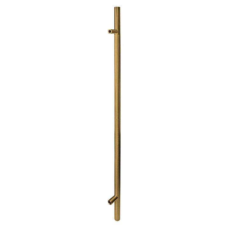 Tirador de escalera moleteado de 50" - Espalda con espalda - Acabado en latón satinado - Acero inoxidable 304 - Mod. L22