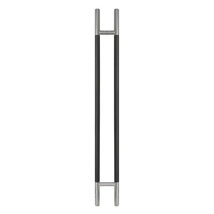 50-inch knurled ladder pull handle in satin and black finish, 304 stainless steel, back-to-back design
