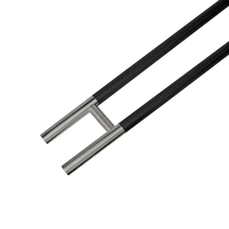 50 inch knurled ladder pull handle in satin and black finish made of 304 stainless steel