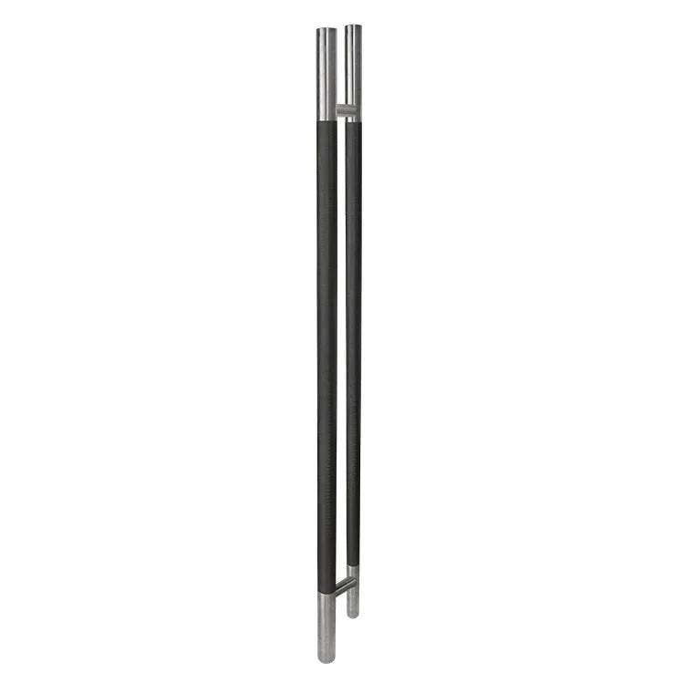 50-inch knurled ladder pull handle in satin black 304 stainless steel with back-to-back design
