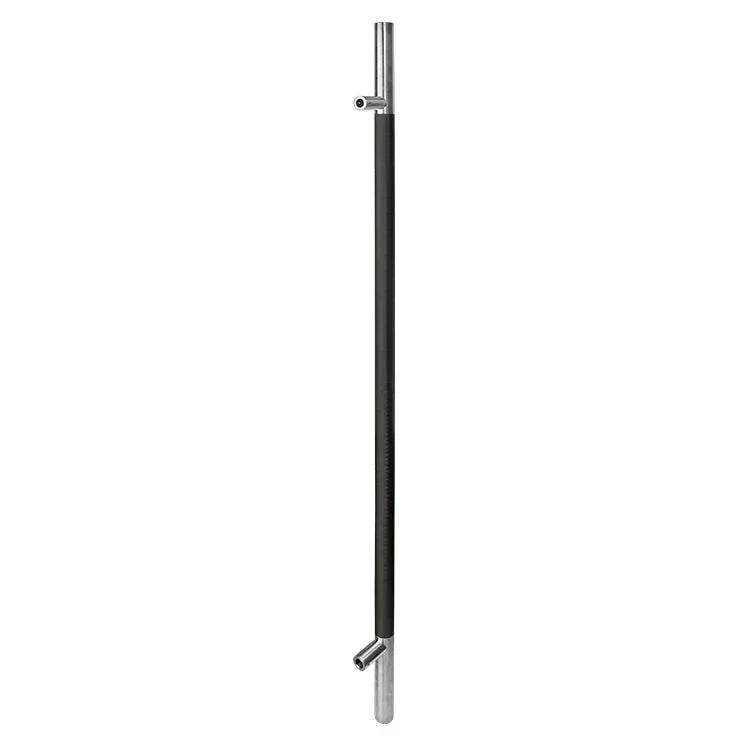 50-inch satin black knurled ladder pull handle made of 304 stainless steel with 1-1/4 inch diameter and back-to-back mounting