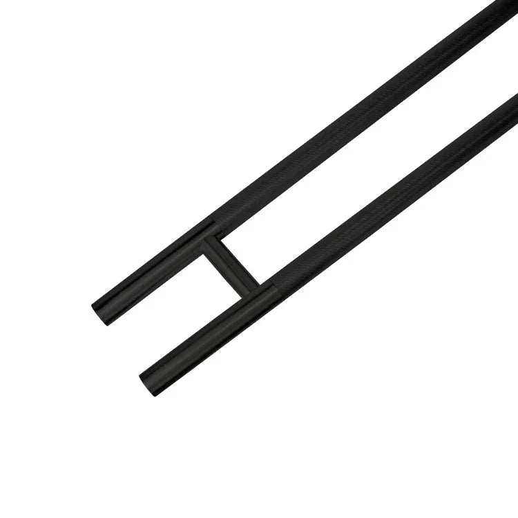 50-inch black knurled ladder pull handle made of 304 stainless steel with back-to-back design