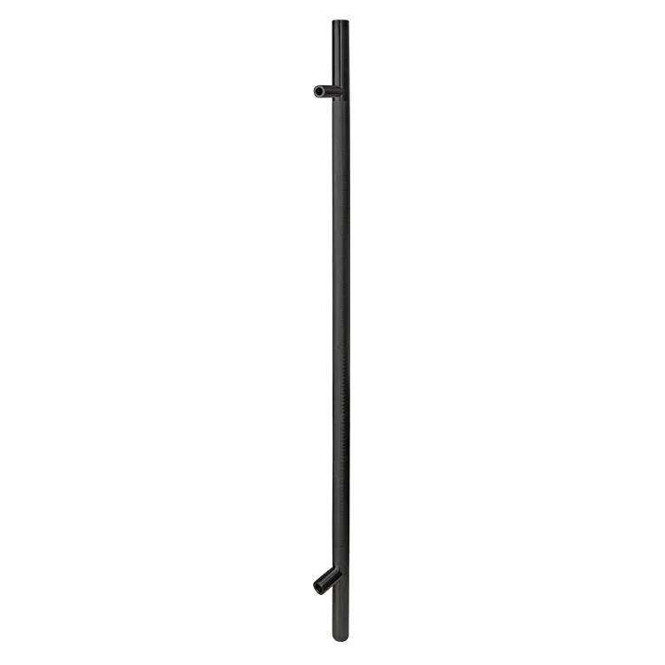 50-inch black knurled ladder pull handle made of 304 stainless steel with modern texture and 1-1/4 inch tube diameter