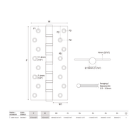 HEAVY DUTY BALL BEARING BUTT HINGE 