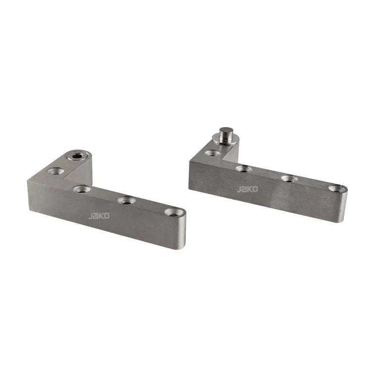 Stainless steel one-way door pivot hinge set for secret doors with 360° rotation and adjustable height, max load 88 lbs