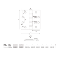  MORTISE HINGE STAINLESS STEEL 