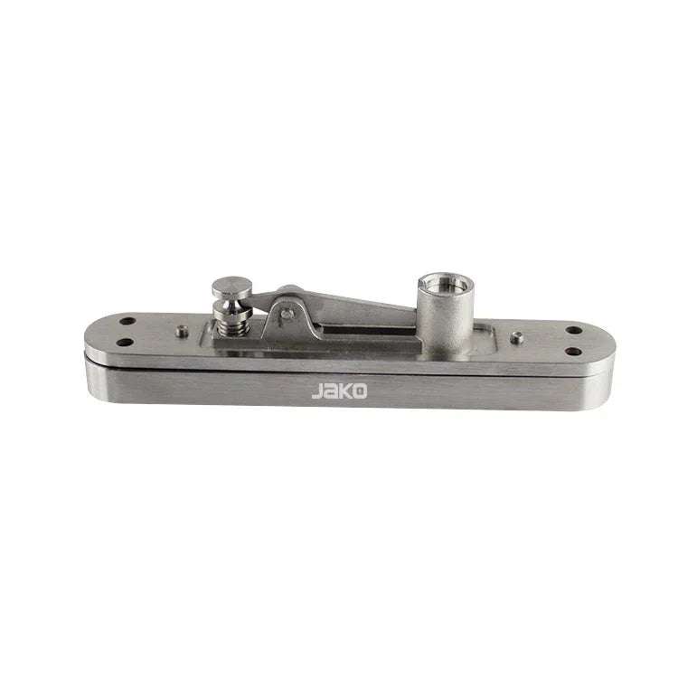 Heavy duty door pivot made of satin stainless steel for doors up to 1100 lbs with 360-degree movement and easy installation