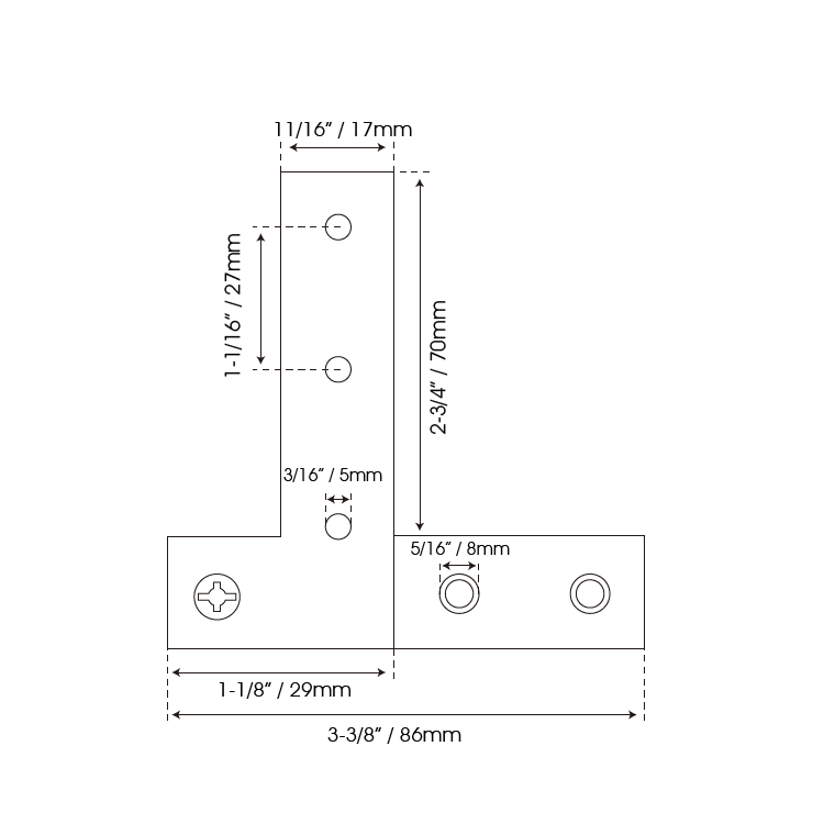 OFFSET TOP PIVOT STAINLESS STEEL