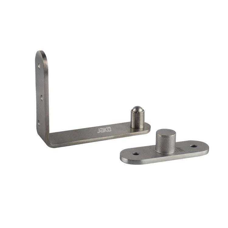 Stainless steel pivot hinge for swinging doors with bidirectional 150-degree movement and 176 lb load capacity