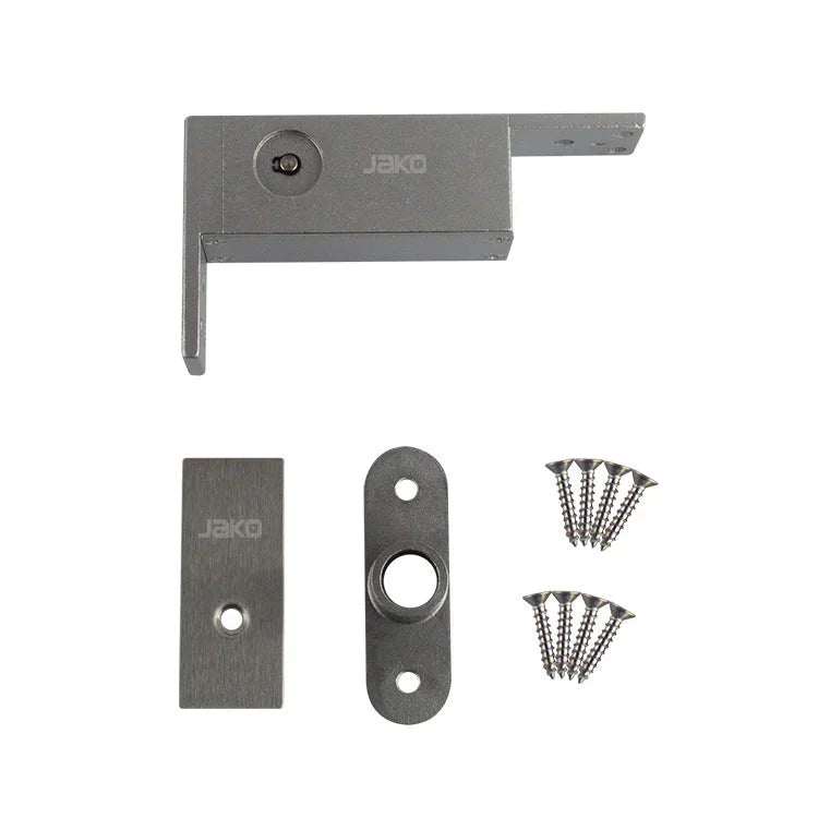 Heavy duty door pivots with mounting plates and screws for durable door support and smooth operation