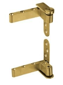 Stainless steel one-way door pivot hinge in titanium gold finish for secret doors and bookshelves, adjustable height, max load 88 lbs